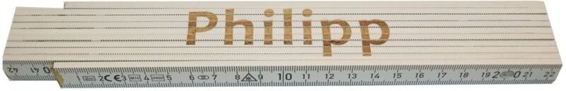 Zollstock Philipp 2 m weiß Zollstock