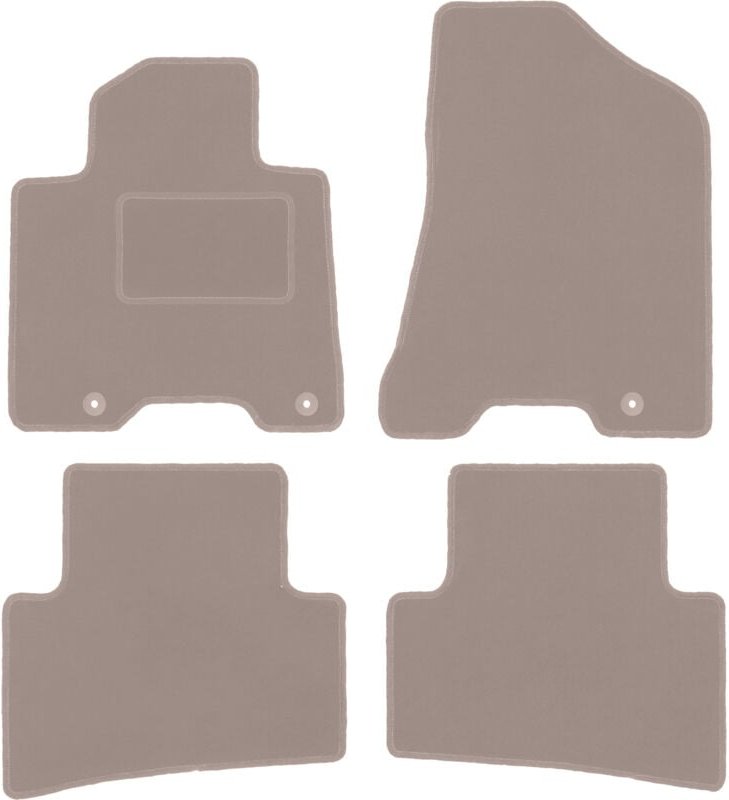 Beige Veloursmatten für: Kia Sportage IV SUV (2015-)