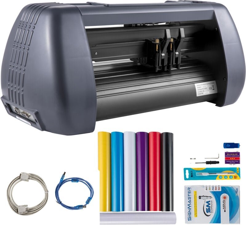 Mophorn Vinyl-Schneidemaschine, 375-mm-Drucker, maximaler Papiervorschub von 14 Zoll, einstellbare Kraft und Geschwindig...
