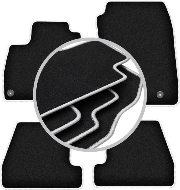 CARLUX-SILVER Autofußmatten für: Ford Focus MK3 FL Limousine, Kombi, Fließheck (2017-2020)