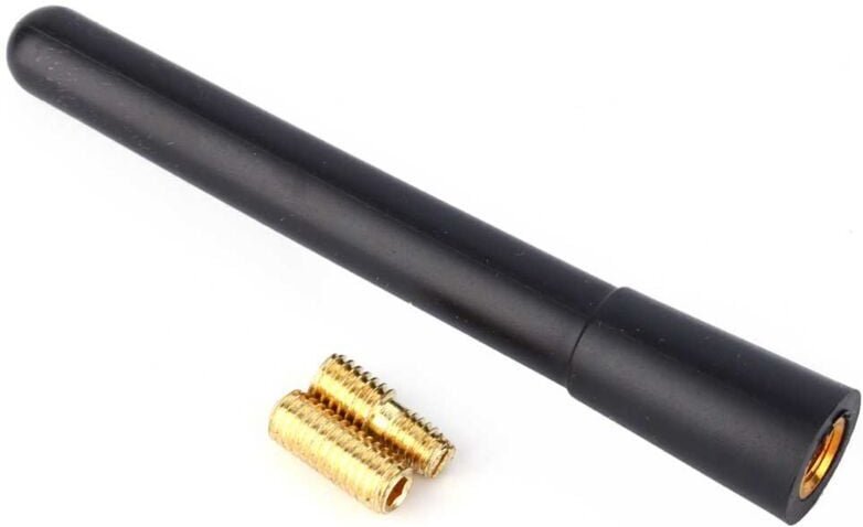 Universal-Antenne für Auto, Transit, LKW, kurz und stämmig, AM/FM-Radioantenne, Einschraubmast, schwarz FLITI