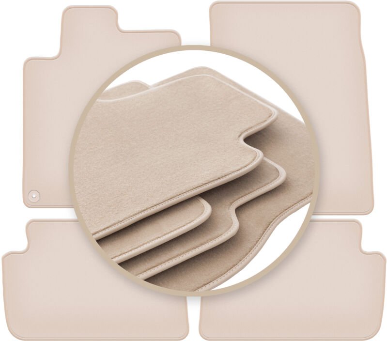 Beige Matten PREMIUM für: Citroen C5 I Limousine, Kombi 2001-2008
