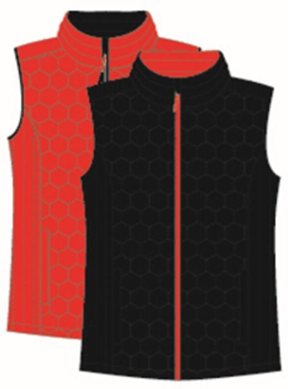 Arbeitsweste ohne Ärmel, wendbar, Damen GREENLAND - SCHWARZ/NEONROT S