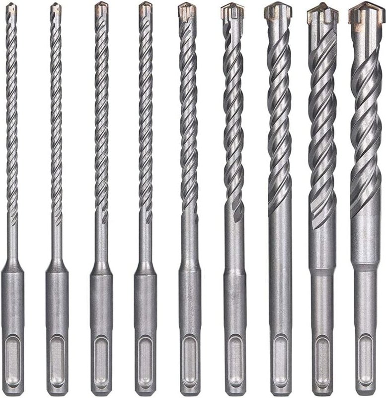 Betonbohrer, 8-teiliger Schlagbohrer, Steinbohrer, 5,6,6,8,8,10,12,14 x 160 mm Bohrwerkzeuge zum Bohren von Löchern in B...
