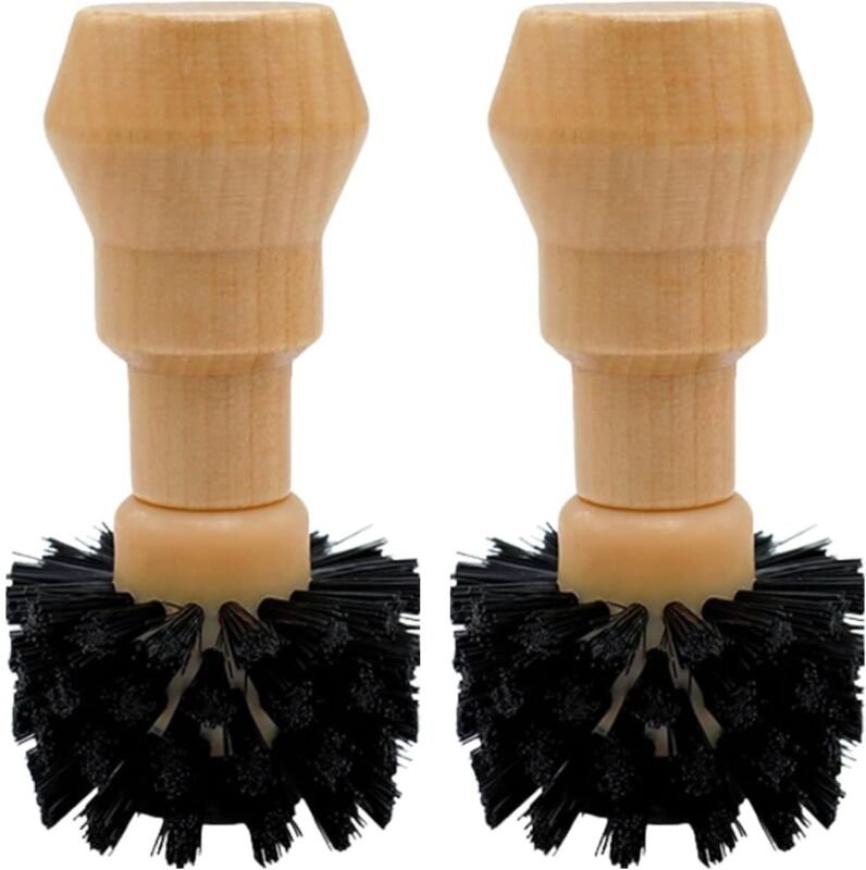Thumbnail - 2er-Pack Kaffee-Reinigungsbürste, runde Reinigungsbürste, Nylon-Reinigungsbürste, Kaffeemaschinen-Zubehör, Barista-Gesch...