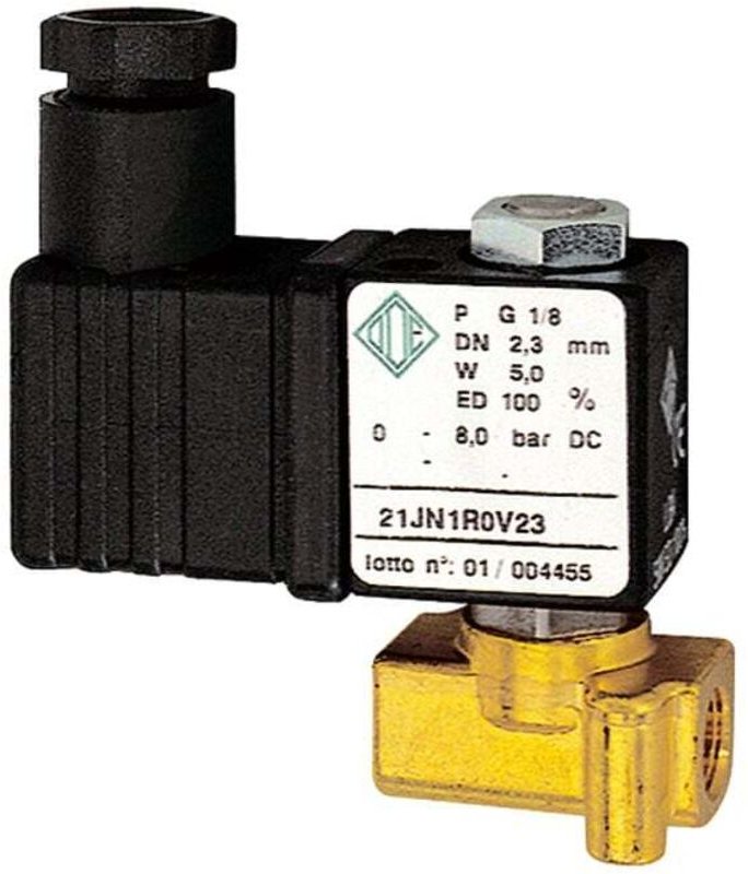 2/2-MV,MS,NC,direktg.,230V,50Hz,5VA,FPM,G1/8,PN0-6bar - Riegler