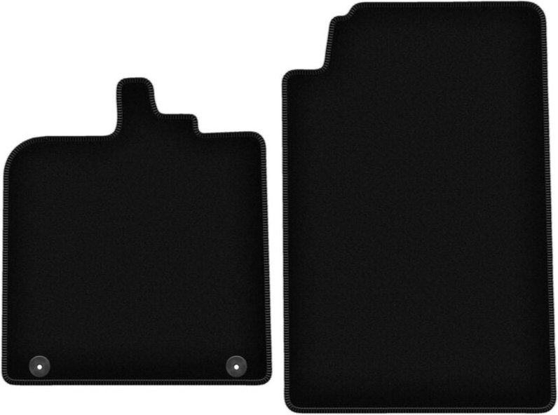BASIC schwarze Veloursmatten für: Smart ForTwo II Fließheck (2007-2014)