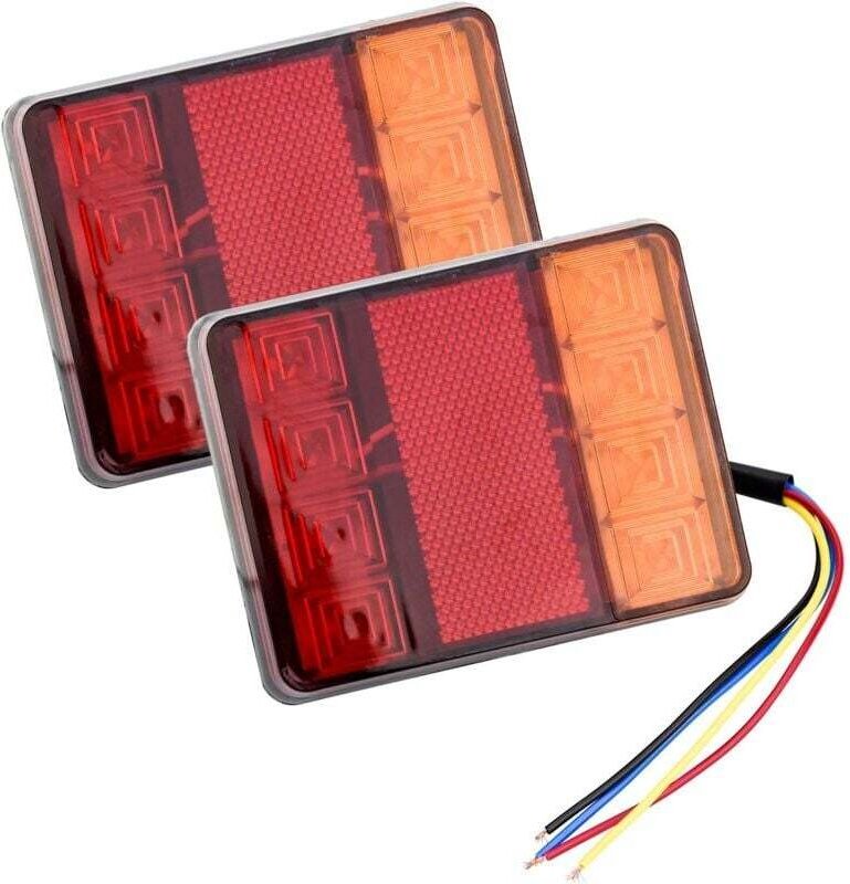 2 Stück 12 v LED-Rücklichter, multifunktionale Rücklichter für Sattelzugmaschinenanhänger - Ymyny