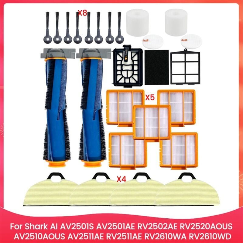 Thumbnail - Wichtigsten Pinsel Roller Schaum Filter für ai AV2501S AV2501AE RV2502AE AV2510AOUS AV2511AE RV2610WA Staubsauger Teile