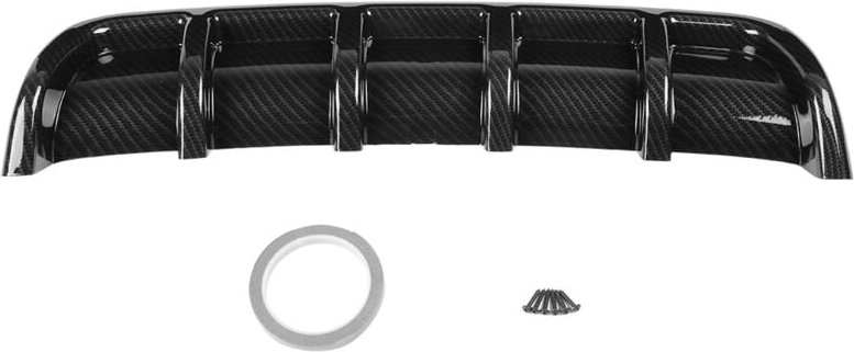 Jeffergarden Schwarz Universal Auto Heckstoßstange Haifischflosse Spoiler Diffusor (Kohlefaser)