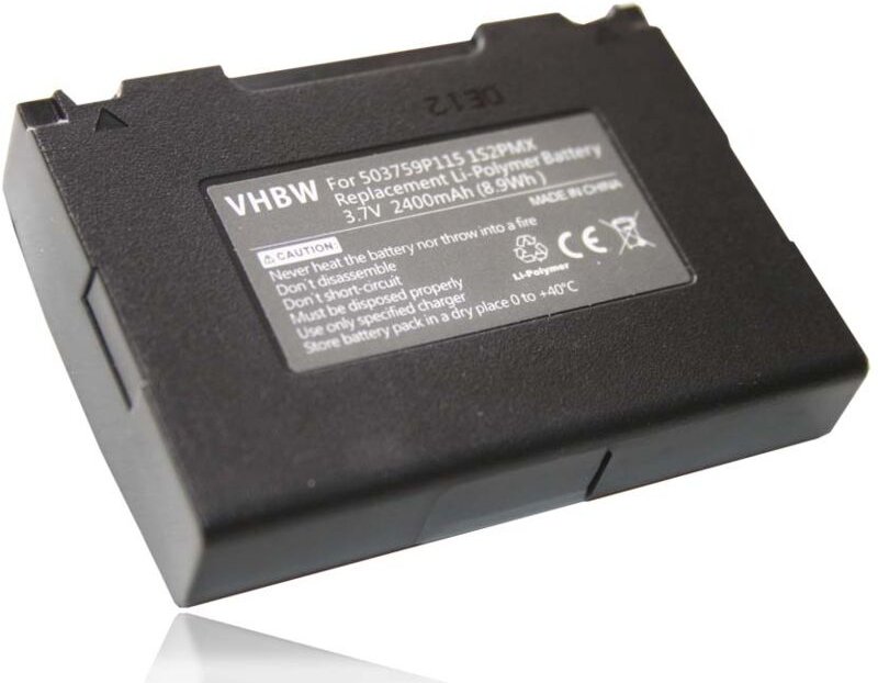 Vhbw - 1x Akku kompatibel mit Blaupunkt Travelpilot Lucca 5.3 gps Navigation Navi (2400 mAh, 3,7 v, Li-Polymer) - Ersatz...