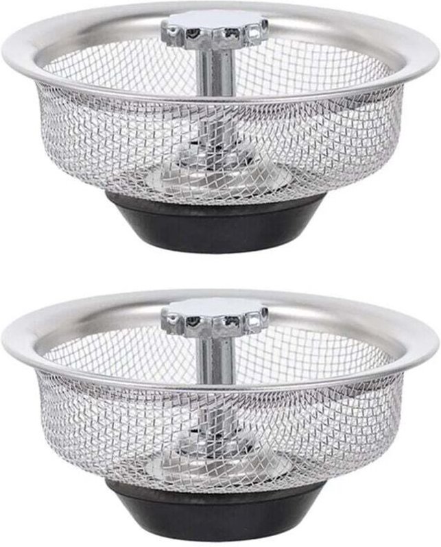 Abflussfilterkorb für Küchenspüle, Stopperabdeckung, Badewannen-Abflussfilter, Duschablauf, Seidenhaardichtung, Silber, ...