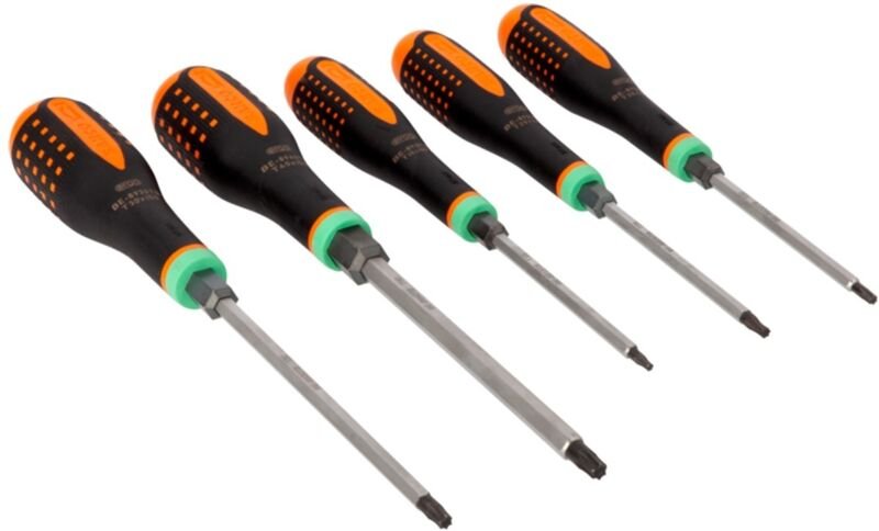 Bahco ERGO-Satz Schraubendreher für TORX- und Sechskantschrauben mit durchgehender Klinge und schlagfestem Griff - 5-tlg...
