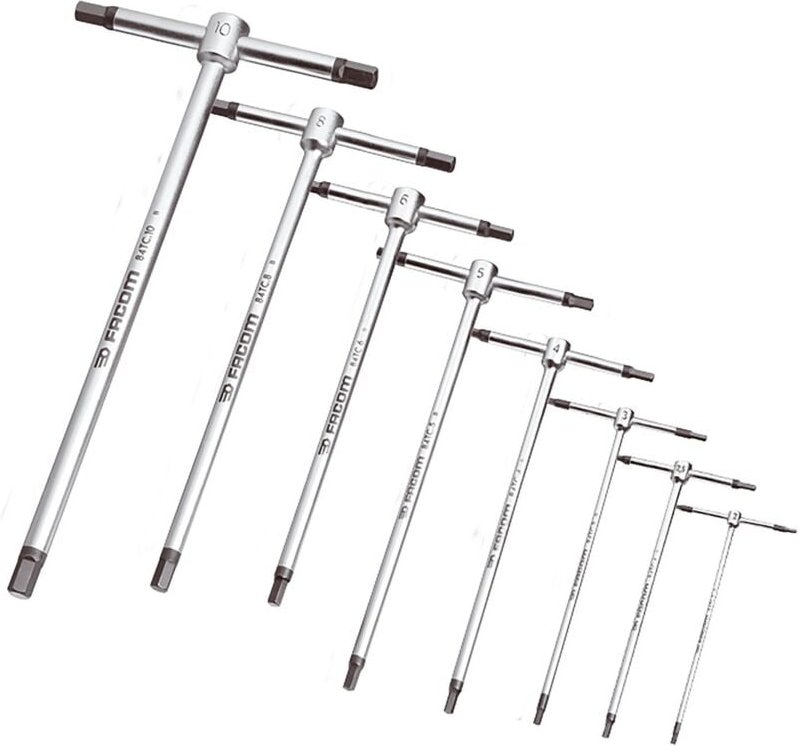 FACOM Stiftschlüssel-Set T-Griff 6Kant 8-tlg.