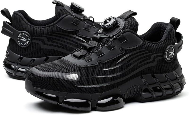 Anti-Smashing- und Anti-Pannen-Arbeitssicherheitsschuhe, Sicherheitsschuhe mit drehbarer Schnalle und Schnürung, atmungs...