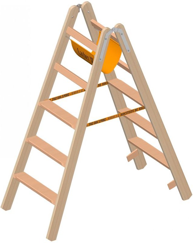 Le Holz - Stufen - Stehleiter 2X5 - Layher