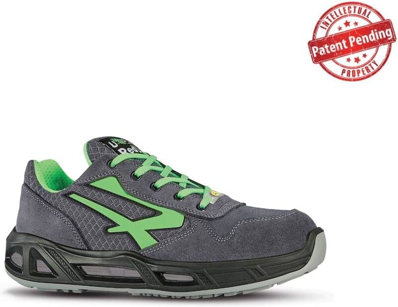 U-power - Sicherheitshalbschuhe point carpet esd S1P src - Grau/Grün 37