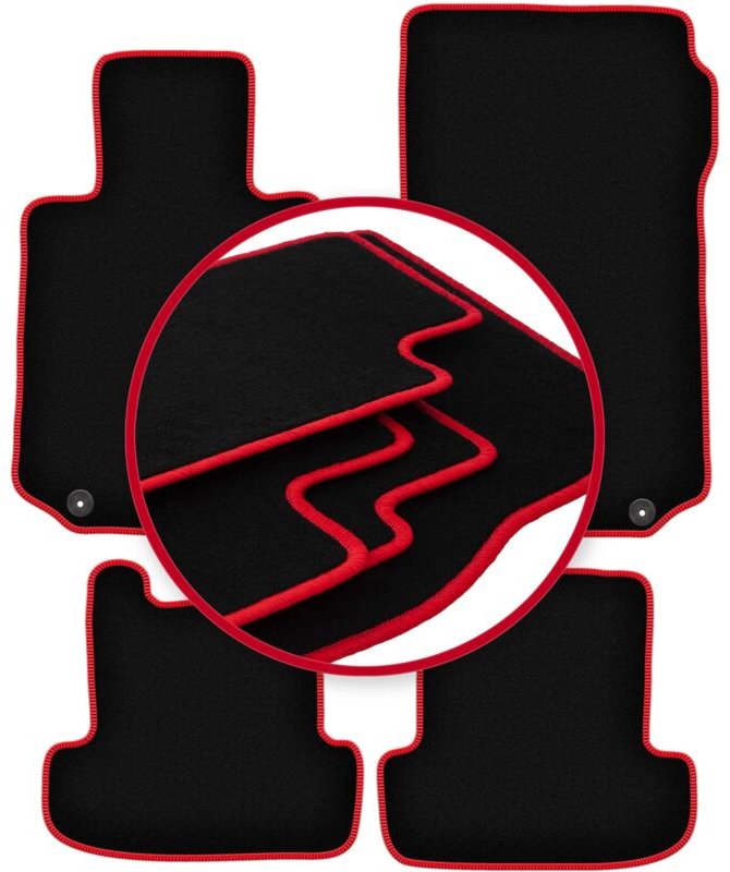 CARLUX-RED Autofußmatten für: Mercedes W207 Coupe E-Klasse (2009-)
