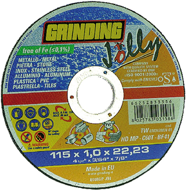 Schleifscheibe 115x16 mit flachem Zentrum