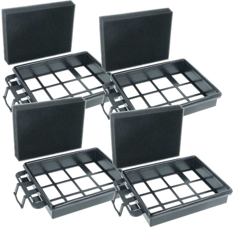 vhbw 4x Staubsaugerfilter Ersatz für Zelmer 12006768, 519.0052, ZVCA355S, VC3300 Filter für Staubsauger - Schaumstofffil...