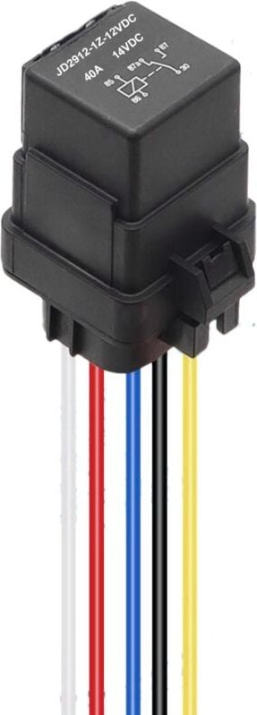 Wasserdichtes Relais 12VDC 40A mit Drähten Sockelverdrahtung 5 Pin JD2912-1Z-14VDC 14VDC Automotive