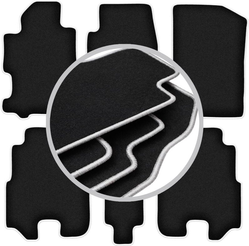 CARLUX-SILVER Autofußmatten für: Honda FR-V Minivan (2004-2009)