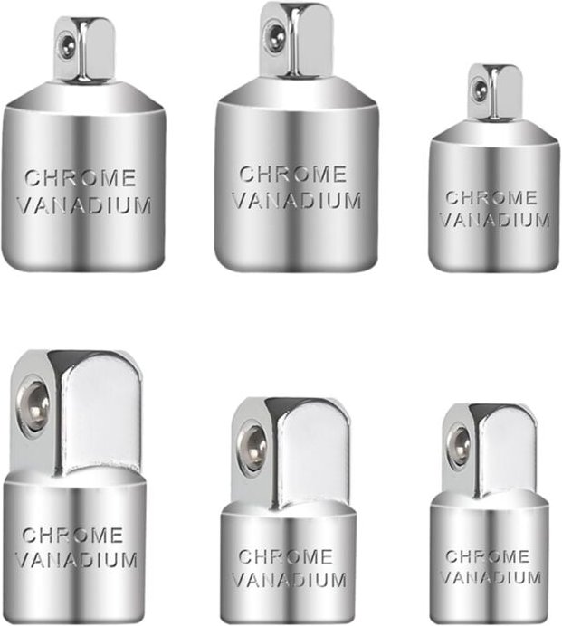 Steckschlüssel-Adapter, 6-teilig, für Knarren, Ratschenschlüssel