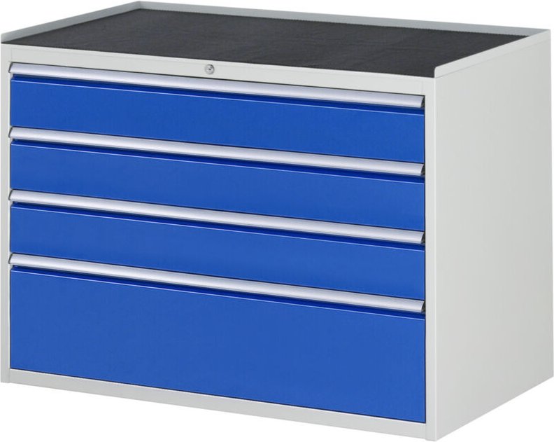 Thumbnail - Schubladenschrank m. Anti-Rutsch-Matte 4 Schubl.-XXL 3x150 1x270mm - RAU