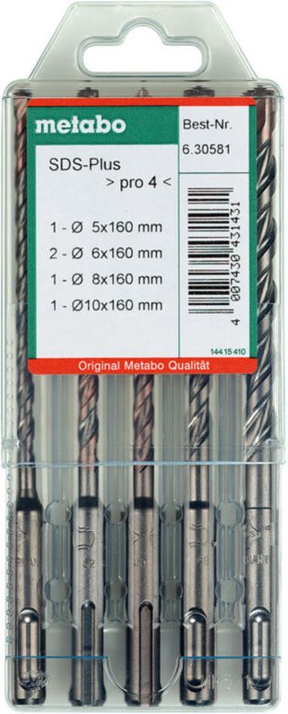 Hammerbohrersatz SDS-plus Pro 4 5-teilig SDS-Plus Kunststoffkassette