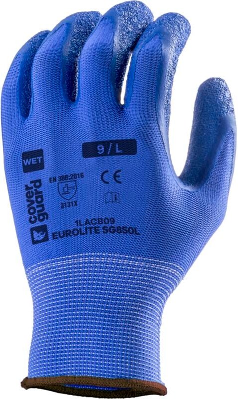 Pack mit 10 Paar Arbeitshandschuhen SIMPLY PRO SG850L Latex-Handfläche Größe 11