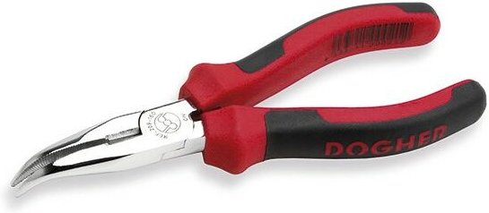 Zange, halbgebogenes Maul, mit Schnitt, CrV (200 mm) Dogher 209-200