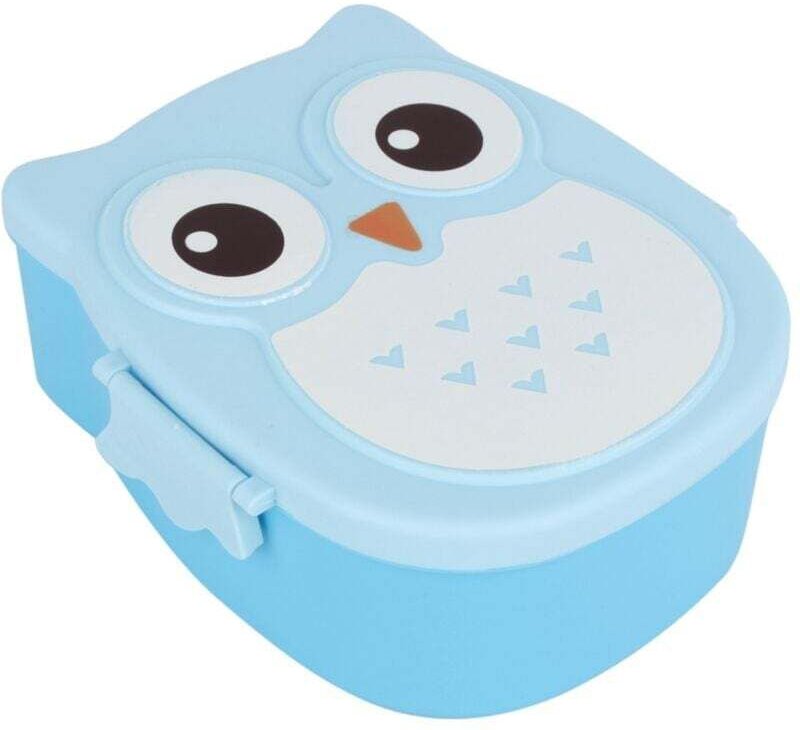 Tragbarer Lebensmittelbehälter aus Kunststoff in Form einer Cartoon-Eule, mikrowellengeeignet