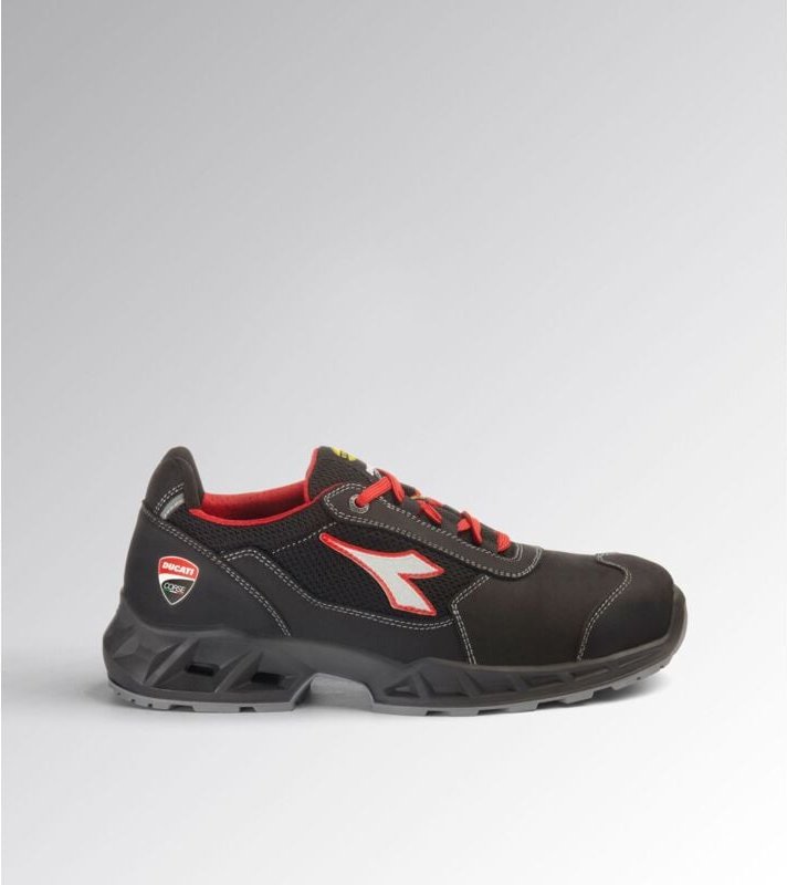 Thumbnail - Ducati Shark Engine S1PS Sicherheitshalbschuh - T.46 - Schwarz/Rot Diadora 701.181228-C1462 T.46