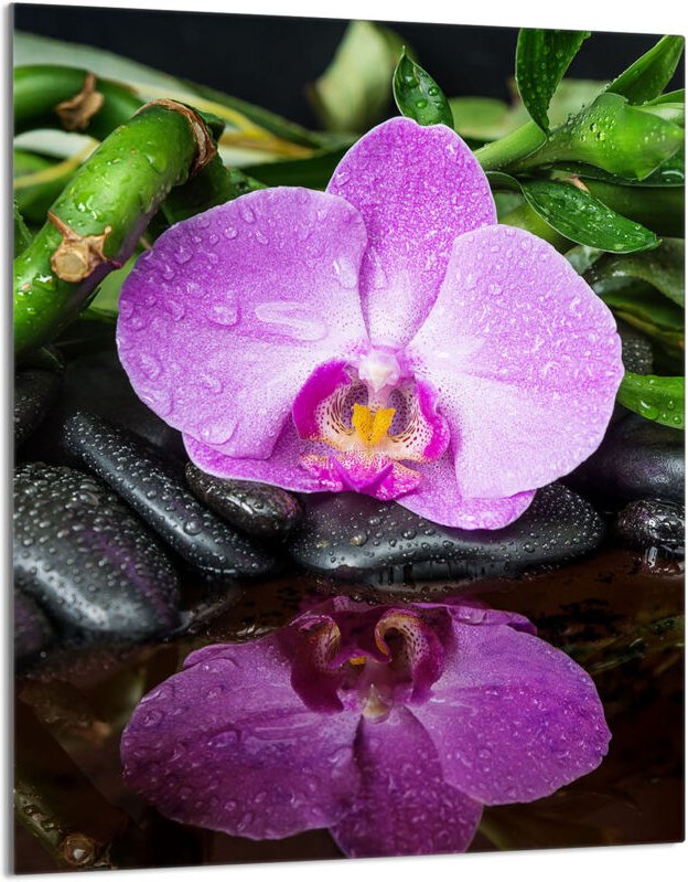 Glasschneidebrett 40x52 Orchidee