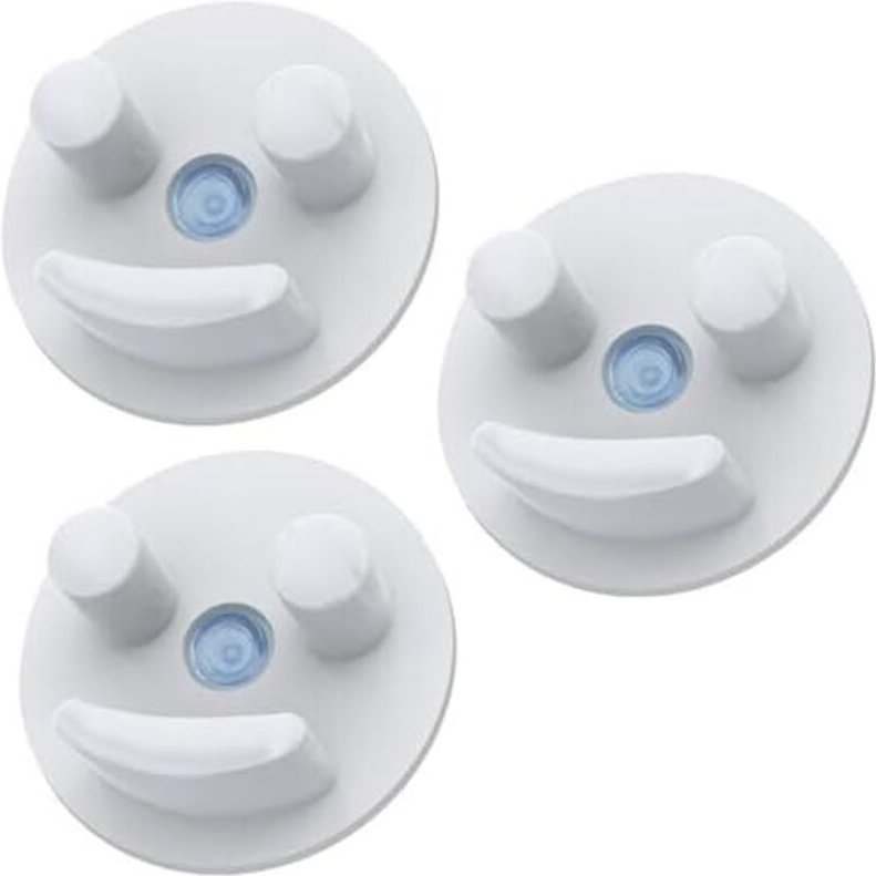 Tigrezy - Schwammhalter, moderner minimalistischer Spülbecken-Caddy mit Saugnapf, weiß, 3er-Pack, selbstentleerend und s...