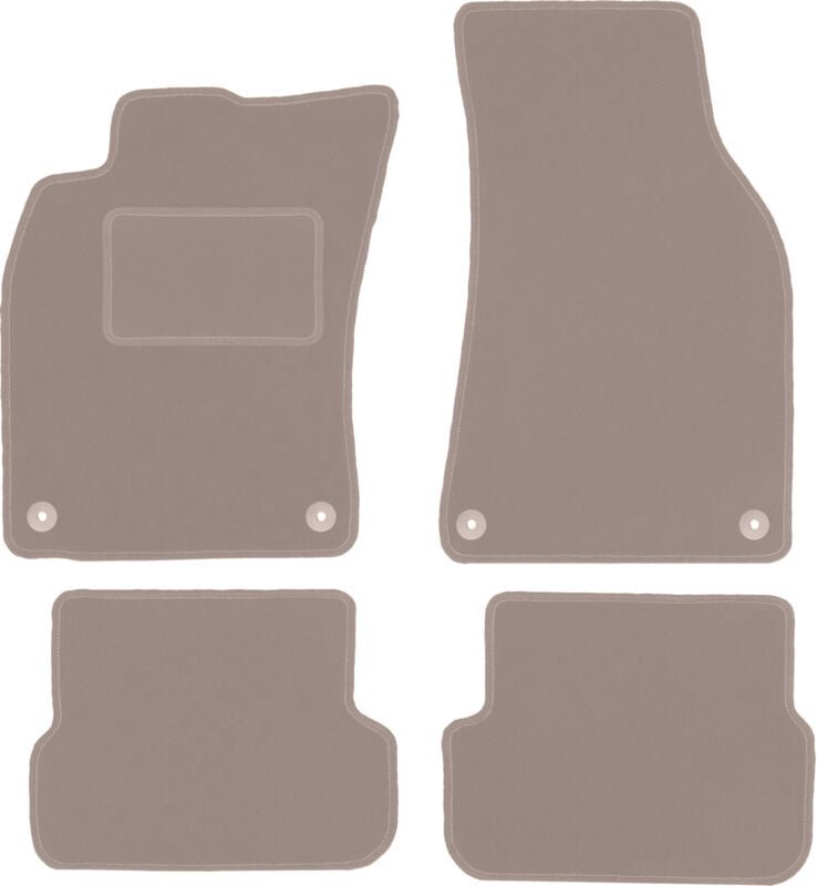 Beige Veloursmatten für: Audi A6 C6 FL Limousine, Kombi, Avant (2006-2011)