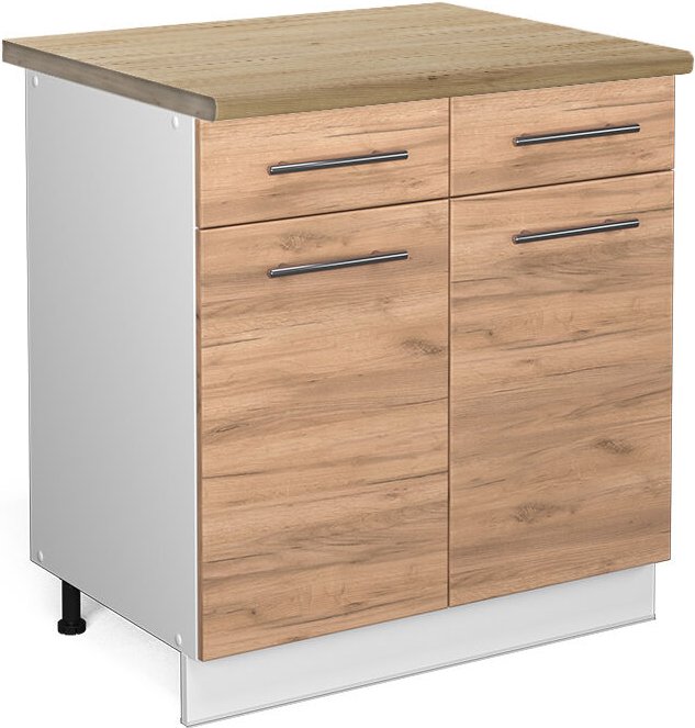 Thumbnail - Vicco - Küchenunterschrank Fame-Line, Goldkraft Eiche, 80 cm , ap Eiche