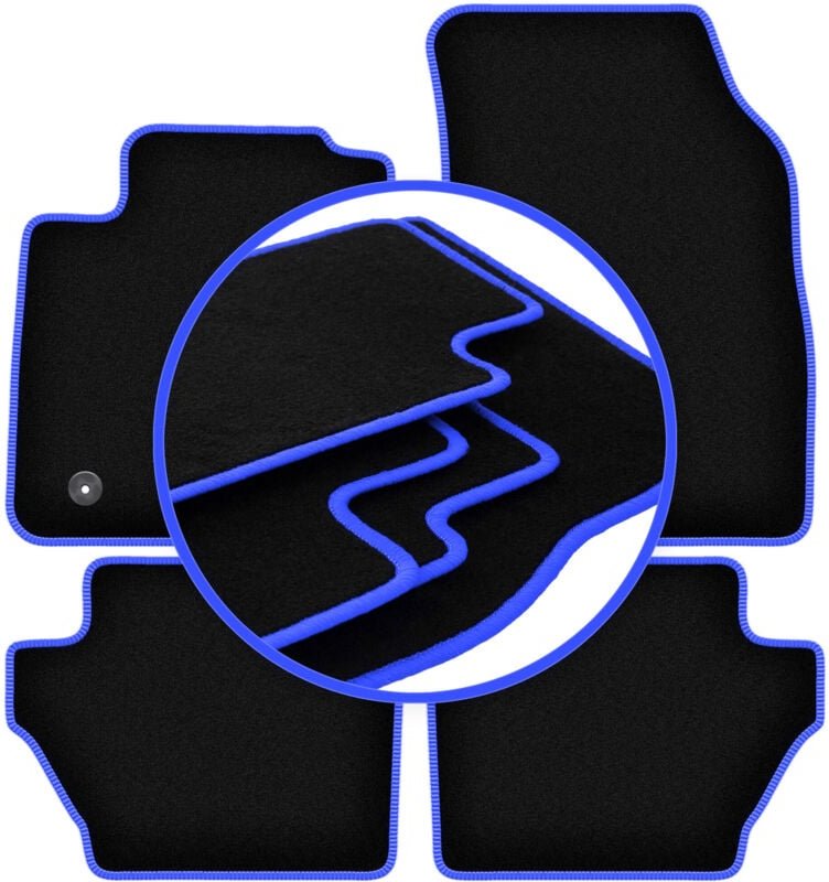 CARLUX-BLUE Auto-Fußmatten für: Ford Fiesta MK7 Fließheck (2011-2017)