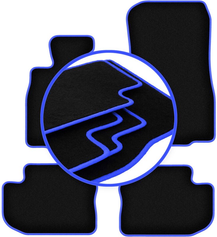 CARLUX-BLUE Autofußmatten für: BMW 6 F06 Gran Coupé (2012-2019)