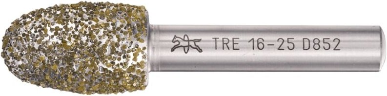 Diamant-Schleifstift Tropfenform 16x25x8 mm D852 zum Schleifen von Grau-und Sphäroguss - Pferd