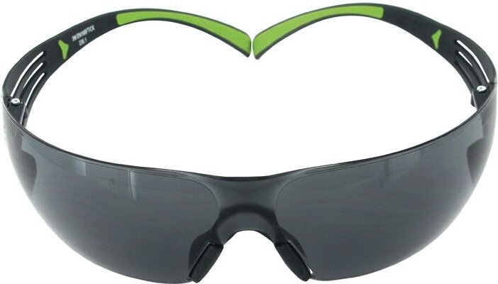 3M - Schutzbrille SecureFit-SF400 en 166,EN 170 Bügel schwarz grün,Scheibe grau 7100078987