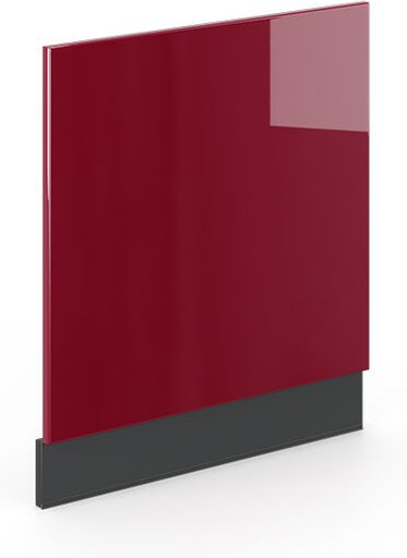 Frontblende Fame-Line, Bordeaux Hochglanz, 60 cm ohne Arbeitsplatte Vicco