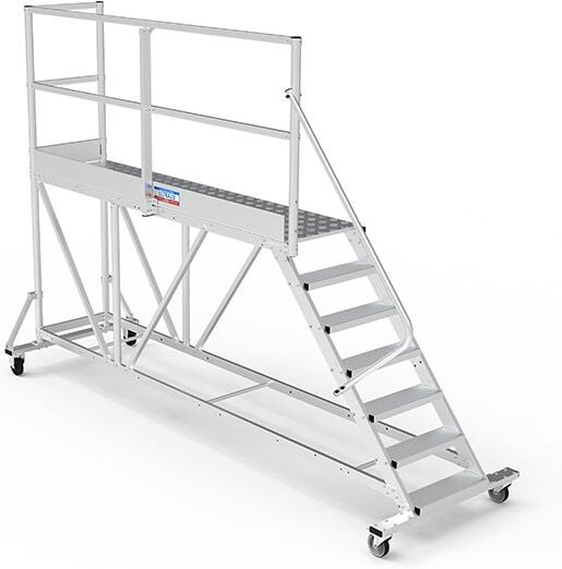 Mobile Plattform mit Geländer links und hinten - Maximale Arbeitshöhe 3.00m - PTF255G