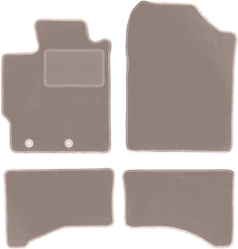 Beige Veloursmatten für: Toyota Yaris IV Hybrid Fließheck (2020-)