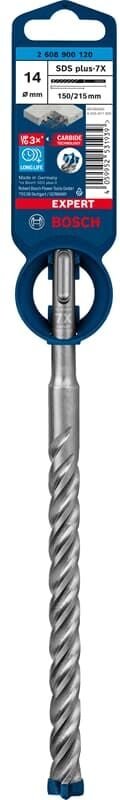 Bosch Expert Gesteinsbohrer / Betonbohrer SDS plus-7X, Ausführung: 14,0 x 150 x 215 mm, Packungsinhalt: 1 Stück