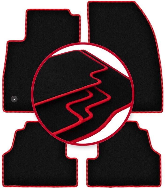 CARLUX-RED Auto-Fußmatten für: Opel Mokka Crossover (2012-2016)