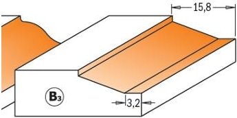 990.012.11 Hartmetall-Fräser Mit Kugellager Für Türen S=8 D=47.65x9.5