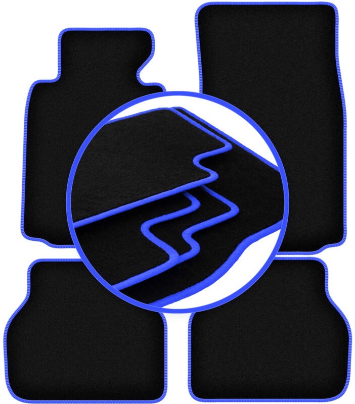 CARLUX-BLUE Autofußmatten für: BMW 5 E39 Limousine, Kombi, Touring (1996-2004)