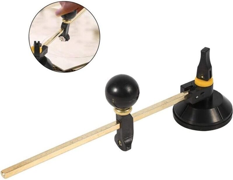 Kreisförmiger Glasschneider mit Saugnapf-Schneidwerkzeugen, Diamant-Schneidkreisdurchmesser 400 mm für Hobby- und profes...