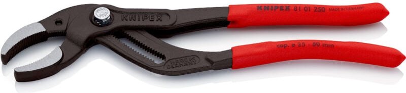 KNIPEX 81 01 250 SB Siphon- und Connectorenzange "SpeedGrip" mit rutschhemmendem Kunststoff überzogen schwarz atramentie...